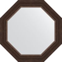 Зеркало Evoform Octagon 52х52 BY 3721 в багетной раме - Палисандр 62 мм — фото 1, Мебель для ванной