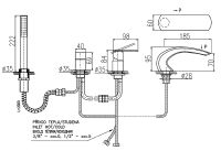 Смеситель на борт ванны Rav Slezak Loira LR572.5P Хром — фото 4, Смесители на борт ванны