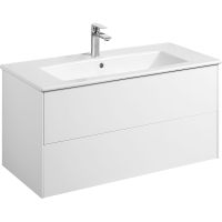 Тумба под раковину Aquaton Сохо 100 1A258201AJ010 подвесная Белая глянцевая — фото 1, Тумбы под раковину