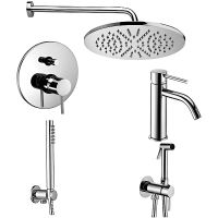 Комплект смесителей Paffoni Light KITZLIG015CR071 Хром — фото 1, Готовые комплекты для ванной комнаты