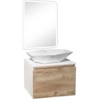 Товар: Тумба под раковину Runo Бари 60 00-00001374 подвесная Крафт дуб Белая - фото 14 Тумба под раковину Runo Бари 60 00-00001374 подвесная Крафт дуб Белая — фото 14, Тумбы под раковину