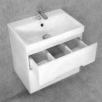 Товар: Тумба под раковину Jorno Moduo Slim 60 Mod.01.60/P/W подвесная Белый глянец - фото 3 Тумба под раковину Jorno Moduo Slim 60 Mod.01.60/P/W подвесная Белый глянец — фото 3, Мебель для ванной