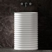 Раковина Abber Stein 58 AS2550-H Белая матовая — фото 1, Раковины напольные