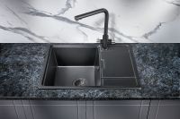 Кухонная мойка Milacio Navarra 65 Cuarzo MC.77061 Черная матовая — фото 2, Кухонные мойки