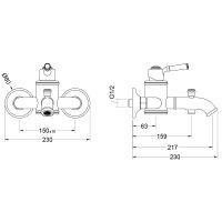 Комплект смесителей Aquatek Классик Хром арт-AQ1530CR — фото 10, Готовые комплекты для ванной комнаты