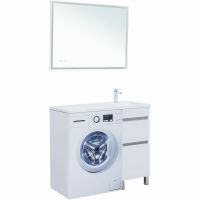 Тумба под раковину Aquanet Вега 100 Белый глянец арт-329122 — фото 5, Тумбы под раковину