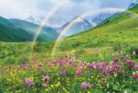 Фреска Ortograf Горы 30941 Фактура флок FLK Флизелин (4*2,7) Зеленый/Разноцветный, Горы/Пейзаж/Природа — фото 2, Фрески