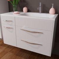 Тумба с раковиной Эстет Barcelona 90 R ФР-00003596 подвесная Белая — фото 1, Тумбы с раковиной