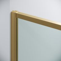 Душевая дверь Grossman Galaxy 130 100.K33.01.130.32.00 профиль Золото сатин стекло прозрачное — фото 5, Раздвижные душевые двери