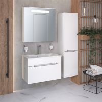 Зеркальный шкаф Aqua de Marco Olivia 80 1080COLI с подсветкой Белый — фото 7, Зеркальные шкафы в ванную