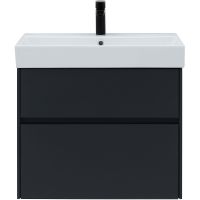 Тумба под раковину Aquanet Бруклин 70 310141 подвесная Антрацит матовый — фото 2, Тумбы под раковину