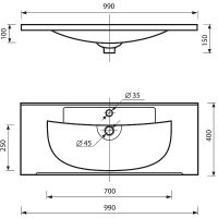 Товар: Тумба с раковиной Misty Лейла 100 УТ000011636 Белая - фото 7 Тумба с раковиной Misty Лейла 100 УТ000011636 Белая — фото 7, Мебель для ванной