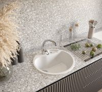 Кухонная мойка Domaci Бьелла DMC-08K GWS-08K-331 Белая — фото 3, Кухонные мойки