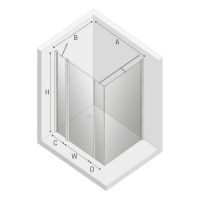 Душевой уголок New Trendy New Soleo Chrome 110х100 K-0372 профиль Хром стекло прозрачное — фото 7, Душевые уголки