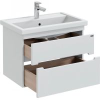 Товар: Тумба под раковину СанТа Лондон 70 224036 подвесная Белая - фото 2 Тумба под раковину СанТа Лондон 70 224036 подвесная Белая — фото 2, Мебель для ванной