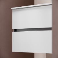 Тумба под раковину Sancos Urban 120 UR120-2W подвесная Белый глянец — фото 8, Мебель для ванной