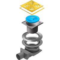 Душевой трап Pestan Confluo Standard 13000139 с решеткой Золото глянец — фото 1, Трапы для душа