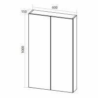 Подвесной шкаф 1MarKa Gaula 60П У92551 Графит матовый — фото 5, Шкафы для ванной