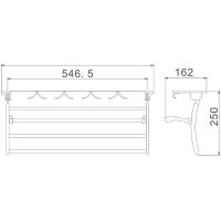 Полка для полотенец Haiba HB805 Хром — фото 2, Полки для полотенец