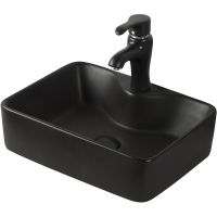 Раковина Orange 48 B01-475MB Черная матовая — фото 1, Раковины накладные