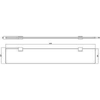 Стеклянная полка Rav Slezak Nill NLA0900/60MG Сатин — фото 2, Полки для ванной и душа