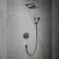 Душевая система Black&White Universe U7566GM 7566GM с термостатом Gun Metal — фото 3, Душевое оборудование. Душевая программа