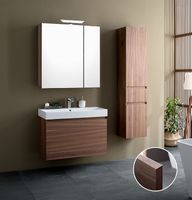 Зеркальный шкаф Aquanet Нью-Йорк 100 L 203955 Орех — фото 5, Мебель для ванной