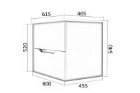 Тумба с раковиной Orange Line 60 Li-60Tug+Ra подвесная Графит матовый — фото 9, Тумбы с раковиной