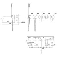 Товар: Смеситель для ванны Whitecross Y brushed gold Y1240GLB Брашированное золото - фото 3 Смеситель для ванны Whitecross Y brushed gold Y1240GLB Брашированное золото — фото 3, Смесители