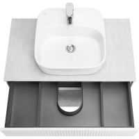 Товар: Тумба под раковину Aquaton Марбл 80 1A276201MH4C0 подвесная Слэйт Белый матовый - фото 13 Тумба под раковину Aquaton Марбл 80 1A276201MH4C0 подвесная Слэйт Белый матовый — фото 13, Мебель для ванной