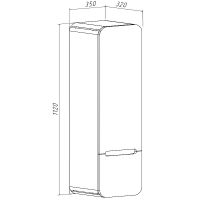 Товар: Шкаф пенал Runo Ницца 35 R 00-00002129 подвесной Дуб натуральный Графит - фото 4 Шкаф пенал Runo Ницца 35 R 00-00002129 подвесной Дуб натуральный Графит — фото 4, Пеналы для ванной комнаты