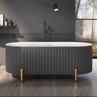 Товар: Акриловая ванна Black&White Swan SB310 Grey 170x78 310SBGR Серая матовая Белая глянцевая без гидромассажа - фото 5 Акриловая ванна Black&White Swan SB310 Grey 170x78 310SBGR Серая матовая Белая глянцевая без гидромассажа — фото 5, Ванны