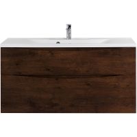 Тумба под раковину BelBagno Marino-H60 110 MARINO-H60-1100-2C-SO-RW-P подвесная Rovere Moro — фото 1, Тумбы под раковину