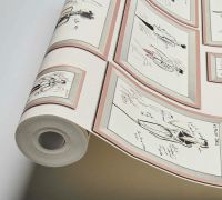 Обои AS Creation Karl Lagerfeld 37846-4 Винил на флизелине (0,53*10,05) Белый/Розовый, Люди/Предметы — фото 2, Обои для стен