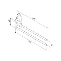 Полотенцедержатель AM.PM X-Joy A85A32622 поворотный Черный матовый — фото 8, Полотенцедержатели