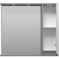 Товар: Зеркало со шкафом Brevita Balaton 90 R BAL-04090-01-01П с подсветкой Белое матовое Серое матовое - фото 3 Зеркало со шкафом Brevita Balaton 90 R BAL-04090-01-01П с подсветкой Белое матовое Серое матовое — фото 3, Мебель для ванной