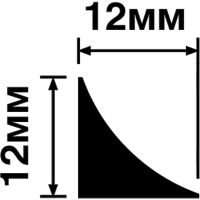 Молдинг HIWOOD TR12 2700x12x12 мм — фото 2, Молдинги