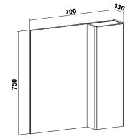 Товар: Зеркало со шкафом Runo Мальта 70 00-00001101 Дуб Черное - фото 4 Зеркало со шкафом Runo Мальта 70 00-00001101 Дуб Черное — фото 4, Зеркальные шкафы в ванную