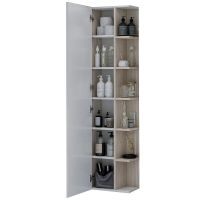 Товар: Шкаф пенал Aquaton Сканди 40 1A253403SDB20 подвесной Белый Дуб верона - фото 2 Шкаф пенал Aquaton Сканди 40 1A253403SDB20 подвесной Белый Дуб верона — фото 2, Мебель для ванной