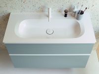 Товар: Тумба с раковиной Burgbad Fiumo 120 SFXN122F3957FOT55G0223C0001*1 подвесная Eisblau Softmatt - фото 2 Тумба с раковиной Burgbad Fiumo 120 SFXN122F3957FOT55G0223C0001*1 подвесная Eisblau Softmatt — фото 2, Мебель для ванной