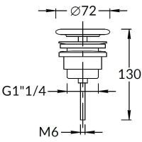 Донный клапан Kerama Marazzi DRR.1/WHT Белый глянцевый — фото 4, Донные клапаны