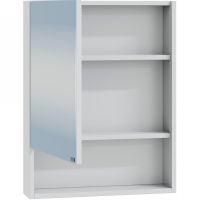 Зеркальный шкаф СанТа Сити 50 700336 с полкой Белый — фото 2, Зеркальные шкафы в ванную