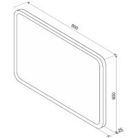 Зеркало Sintesi Jano 80 SIN-SPEC-JANO-80 с подсветкой с подогревом с сенсорным выключателем — фото 11, Зеркала в ванную комнату