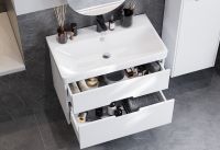 Тумба с раковиной Aquaton Оливия 80 1A2831K0OL010 подвесная Белая матовая — фото 10, Тумбы с раковиной