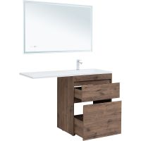 Товар: Тумба с раковиной Aquanet Токио 130 R 335590 Дуб веллингтон - фото 5 Тумба с раковиной Aquanet Токио 130 R 335590 Дуб веллингтон — фото 5, Тумбы с раковиной