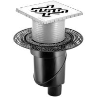 Душевой трап Berges Platz Antik 150x150 091061 с решеткой Хром — фото 1, Трапы для душа