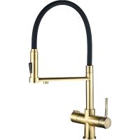 Смеситель для кухни ZorG Steel Hammer SH 2003 BRONZE Бронза Черный — фото 1, Смесители для кухни