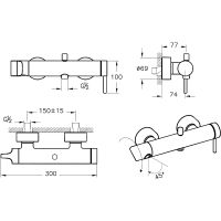 Товар: Смеситель для ванны Vitra Origin A4261936 Черный матовый - фото 4 Смеситель для ванны Vitra Origin A4261936 Черный матовый — фото 4, Смеситель для ванны