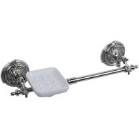 Полотенцедержатель c мыльницей Art&Max Barocco AM-2057P-Cr Хром — фото 1, Полотенцедержатели