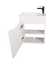 Товар: Тумба под раковину Art&Max Liberty-400-1D-SO-BL-L подвесная Белый глянец - фото 5 Тумба под раковину Art&Max Liberty-400-1D-SO-BL-L подвесная Белый глянец — фото 5, Мебель для ванной